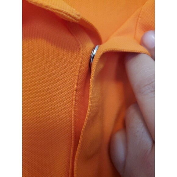 KLVN Golf Tech Polo Shirt Men's Size XL Orange Collared Front Pocket Snap Button - Picture 7 of 14
